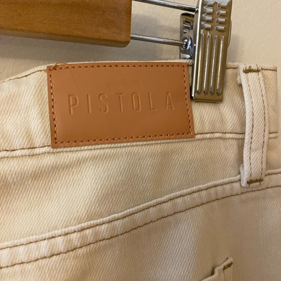 Pistola Cassie Super High Rise Straight Leg Off White Jeans - Picture 9 of 9